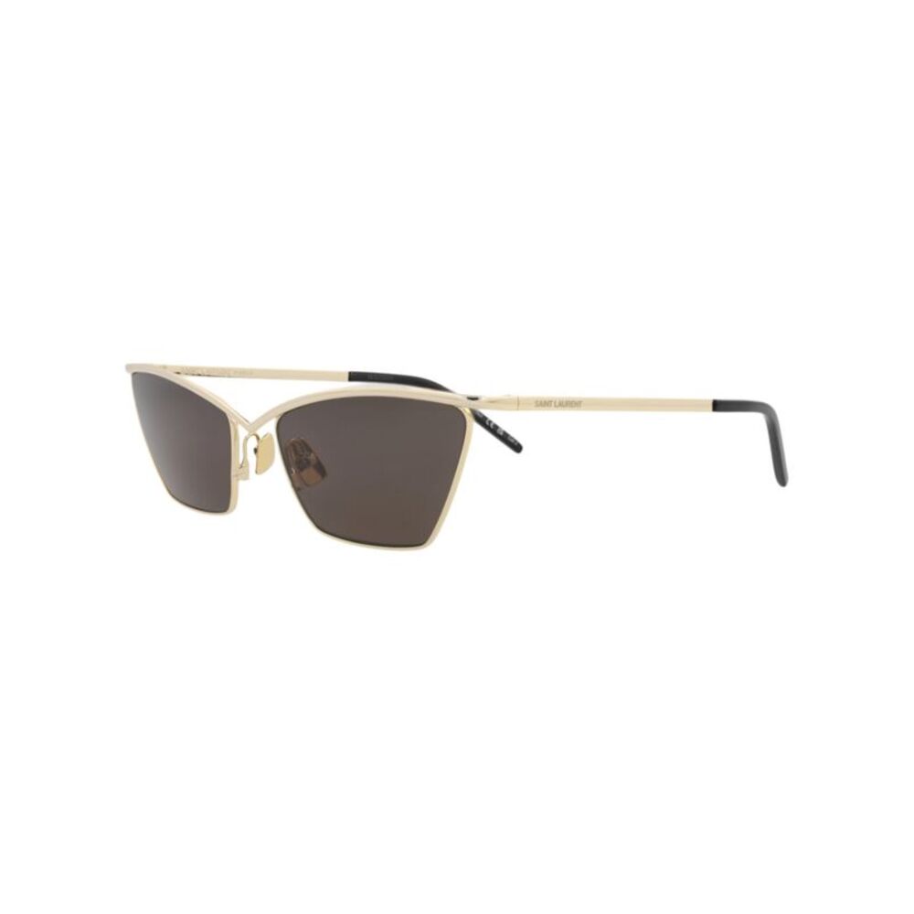 Saint Laurent Cat Eye-Frame Metal Sunglasses Gold Womens - Picture 2 of 6